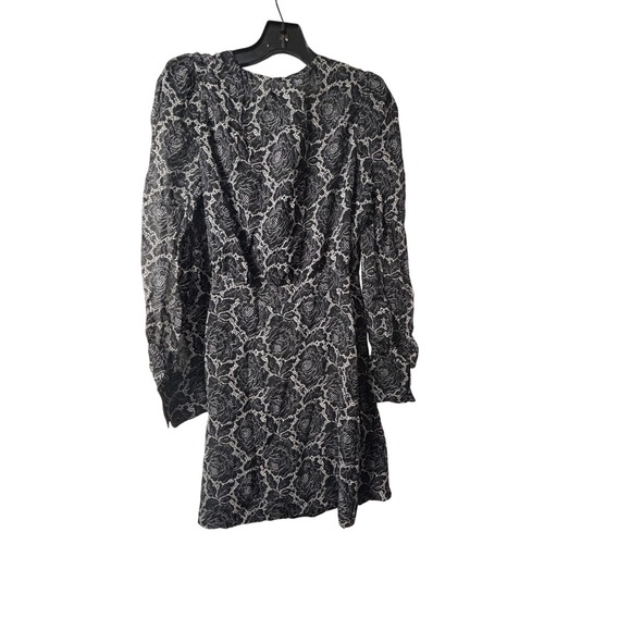 The Kooples NEW Lace Roses Wrap Dress in Black/White Size FR 1/US Small‎ - Picture 4 of 8